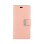 Goospery Rich Diary Case for iPhone 14 Pro Max - Rose Gold