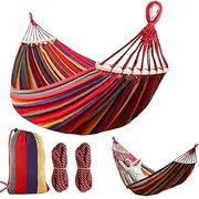 Camping Hammock - Portable Outdoor Hammock - Hiking Gear, Beach Chair, Outside Rocker with Carrying Bag, Camp Accessories for Outdoor Yard Garden