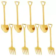 8 Pieces Shovel Spoon Fork Shovel Coffee Spoon Shovel Handle Dessert Spoon9982