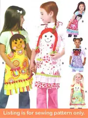SEWING PATTERN Sew Girls Clothes Clothing Apron Custom Personalized Ruffle 6662