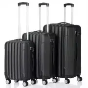 3 Piece Suitcase Swivel Rolling Heavy Duty Luggage Set