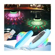 Solar Powered and USB Rechargeable Floating Pool Lights, 6.69 Inch IP68 Water...
