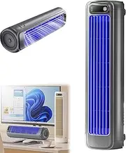 Migilife Cooling Ace, Migilife Air Conditioner, with 3 Speeds, USB Rechargeable Portable Tower Fan Airs Conditioners, LED Touch Screen, for Offices, Kitchen and Bedrooms (Gray)