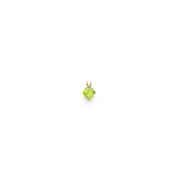 14K Yellow Gold 6mm Princess Cut Peridot pendant