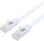 Miyoshi ZC6A-F30WH Category 6A Compliant LAN Cable, Flat Type, 30 m Cat6a, Cat6, Cat5e Compatible, RJ-45, 10Gbps/500MHz, Games, TVs, Compatible with Optical Lines, White
