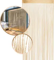 Glitter String Curtains - 2 Pack - 200 Strands of Gold Sequin Glittering Joy - G