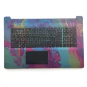 New For HP 17T-BY 17-BY Palmrest NO Backlit Keyboard Touchpad Oil Slick Paint US