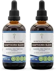 Hawthorn Blend Tincture Alcohol-Free Extract, Organic Hawthorn Crataegus spp. Cardiovascular System Health 2x4