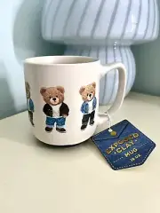 NEW Sunday Morning Ceramics Exposed Clay With Stylish Bear Mug