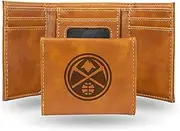 Rico Industries NBA Laser Engraved Tri-Fold Wallet, Brown