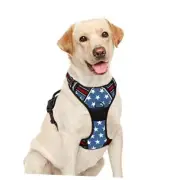 No Pull Dog Harness Step in Reflective Dog Harness with Front Clip Large Star