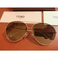 在飛比找蝦皮購物優惠-FENDI  眼鏡 (金色) FF0286S-J5G 全新