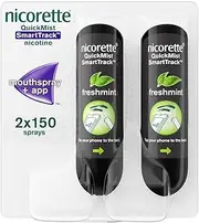 Nicorette QuickMist SmartTrack 1 mg/Spray Mouthspray Nicotine Freshmint 2 x 150 Spray