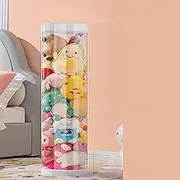 Stuffed Animal Storage, Dustproof Plushie Toys Storage Organizer PET Material Transparent Toy Storage Bucket for Display and Organizing Kid's Toys Gloves, Hats, Socks Home Deco (1m)