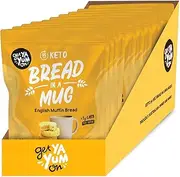 Get Ya Yum On 90-Second Bread In a Mug Mix English Muffin 50g- (10 PACK) No Sugar Added, Gluten Free, Low Carb (Keto Friendly) Gut Friendly, Vegan Friendly, 1g Carb Per Serve, Plant-Based, 250g