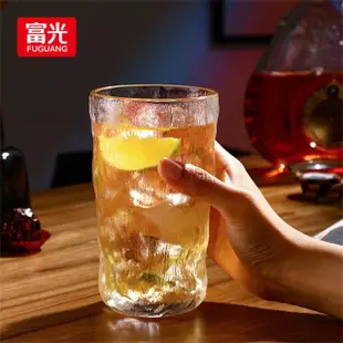 【FUGUANG 富光】買1送1情侶杯 鎏金樹紋玻璃杯（380ml杯）(水晶杯 咖啡杯 啤酒杯 飲料杯 水杯 交換禮物)