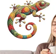Lizard Wall Art | Lizard Metal Art Outdoor Decor - Iron Waterproof Colorful Sculpture Home Decorations, Garden Statues for Yard Fence Patio Indoor Outdoor