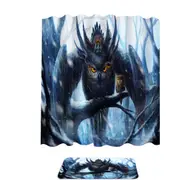 Winter Forest Mother Owl Shower Curtain