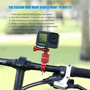 Mountain Bike Camera Handlebar,for All gopro Models/Action Cameras Mountain Bike Mount, Aluminium 360 Degree Rotation ?RED?