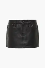 LEATHER MICRO MINI SKIRT
