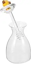 FIXOSHEE Honey Dispenser Jar Glass Honey Pot Lids for Breakfast Parties and Festive Occasions Easy to Use