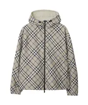 Burberry Checked Reversible Zipped Hooded Jacket XXS,S,XL,XS,L,M light beige