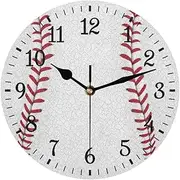 Shawcampfloor Wall Clock Without Ticking Sound - 25cm Silent Round Clocks Battery Operated Modern Decorative Style Easy to Read for Living Room/Kitchen/Bedrooms/Office/Home Decor/Hallway (Golf)