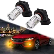 Yellow Projector Lens LED Bulbs For Honda Civic 10th GEN 2016-2019 Fog Light (for: Honda Civic)