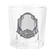 Blank Badge Whisky Drinking Glass Scotch/Bourbon Cup Birthday Gift Clear 260ml
