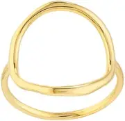 [JewelryWeb] 14k Yellow Gold Organic Open Circle Ring Band Style-Ring for Women