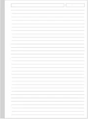 Unpunched Lined Refill Paper - A5 Loose Leaf Paper for Ring Binder/Discbound Notebook Planner Inserts, 100 Sheets/200 Pages, 6-Hole Punched, 100gsm Ruled White Pages, 5.8" x 8.2 "