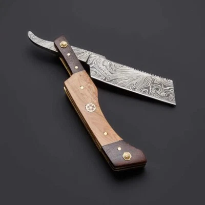 Straight Razor, Barber Salon Shaving Razor, Handmade Damascus Razor Gift for Men