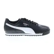 Puma Adult Mens Roma Basic Lifestyle Sneakers Black White Puma Silver US 11