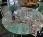 Amazonite Round Stone Table / Coffee Center Agate Table / Hallway Furniture Deco