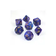 Polyhedral Dice - 7D Lustrous Purple/Gold Set