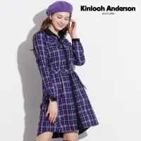 在飛比找momo購物網優惠-【Kinloch Anderson】浪漫紫格紋襯衫連身裙洋裝