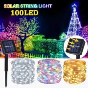 33ft Outdoor 100 LED Solar String Lights Garden Party Decorative String Lights
