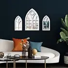 Gothic Themed Wall Decor Functional Acrylic Window Mirror Perfect for Any Space