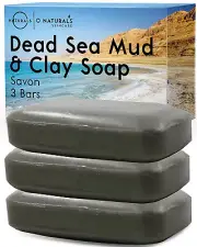 3PCS Dead Sea Salt Mud & Clay Natural Bar Soap - Helps Acne Prone Skin - Scalp E