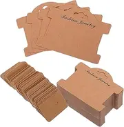 200pcs Earring Packaging Card Jewelry Display Card Earings Gift Wrapping Supplies Clown Mask Hair Barrettes Jewelry Cardboard Holder Bracket Card Earrings Kraft Paper/573