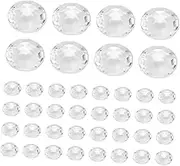 LALAFINA 2000Pcs Acrylic Pointed Bottom Fake Diamonds for Elegant Vase Fillers Nail Art Displays Table Centerpieces and Party Decorations Transparent White Ornaments
