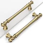 Coinkoly 10 Pack Champagne Bronze Cabinet Pulls 160MM Hole Centers Kitchen Cabinet Handles Cabinet Hardware Cupboard Handles CK-UK0001