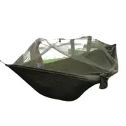 NNEOBA 1-2 Person Portable Outdoor Camping Hammock with Mosquito Net High Strength Parachute Fabric Hanging Bed Hunting Sleeping Swing