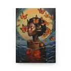 Hardcover Journal Matte - Me, My Melanin, and my Butterflies, Diary, Notebook,