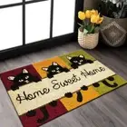 Cat Pattern Floor Mat Non-slip Kitchen Carpet Rug Welcome Doormat Home Decor