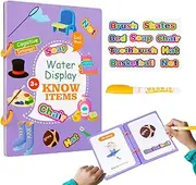 Paint with Water Coloring Books | Magic Doodle Water Painting Books,Activity Books for Toddler Art Crafts, Reusable Water Reveal Painting Activity for 3+ Years Kids