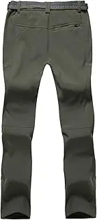 [Generic] Men's Hiking Cargo Pants Lightweight Waterproof Fleece Outdoor Pants Casual Fishing Travel Climbing Stretch Pants Pockets