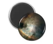 Emerald White Nebulae Refrigerator Magnet Sticker Decoration Badge