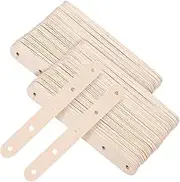 HAPINARY 100pcs Popsicle Sticks with Holes Natural Craft Sticks for DIY Treats Ice Cream Bars and Painting Projects Durable and Versatile Candy Dessert Supplies