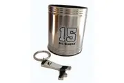 New Zealand All Blacks Stainless Steal Stubby Holder - Bottle Opener Set